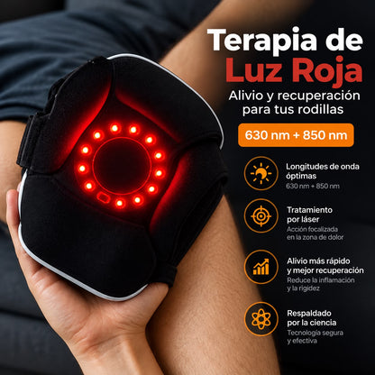 THERMOPULSE™ | Rodillera Inteligente 3 en 1 con Calor, Vibración y Luz Roja